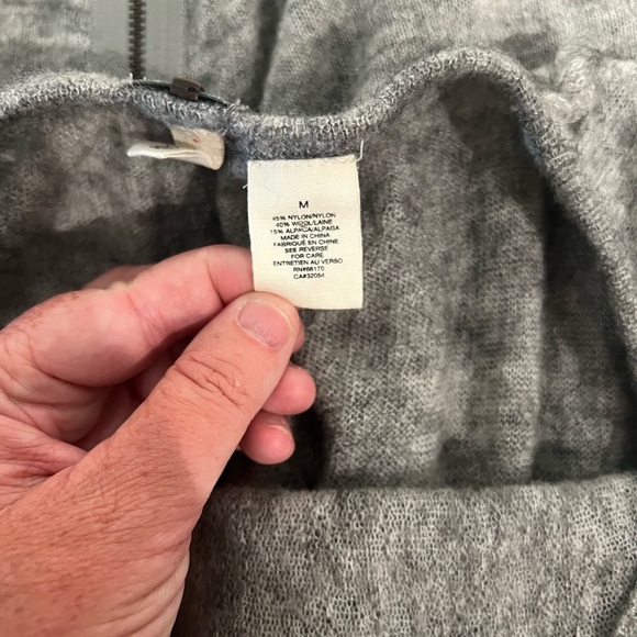 Anthropologie MOTH Gray Zippered Back Sweater Dress Size M - Nylon Wool Alpaca - Picture 14 of 15